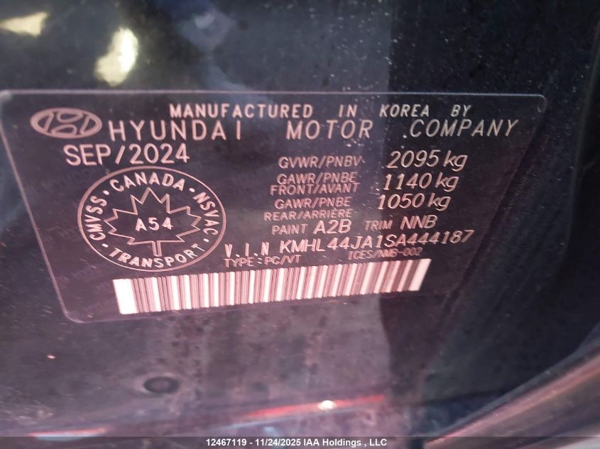 2025 Hyundai Sonata Preferred-Trend VIN: KMHL44JA1SA444187 Lot: 12467119