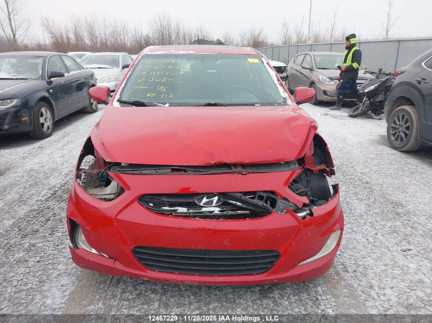 2015 Hyundai Accent Gs VIN: KMHCT5AE9FU228152 Lot: 12467229