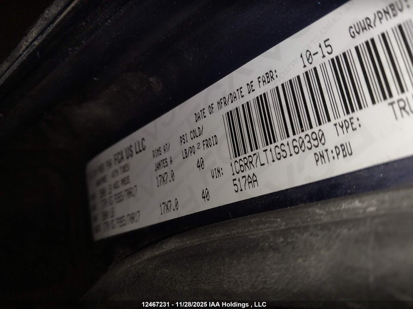 1C6RR7LT1GS160390 2016 RAM 1500 photo no. 18