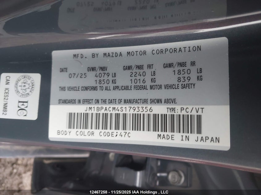 JM1BPACM4S1793356 2025 MAZDA 3 photo no. 18