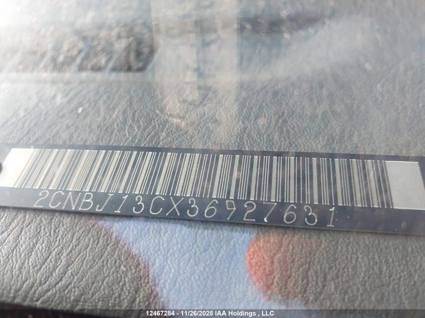 2003 Chevrolet Tracker VIN: 2CNBJ13CX36927631 Lot: 12467284