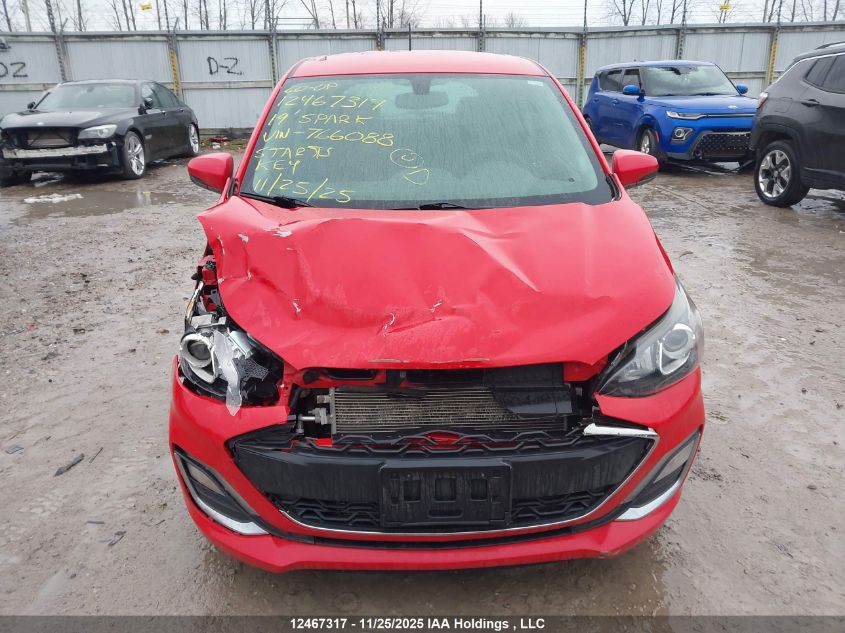 2019 Chevrolet Spark 1Lt Cvt VIN: KL8CD6SA4KC766088 Lot: 12467317