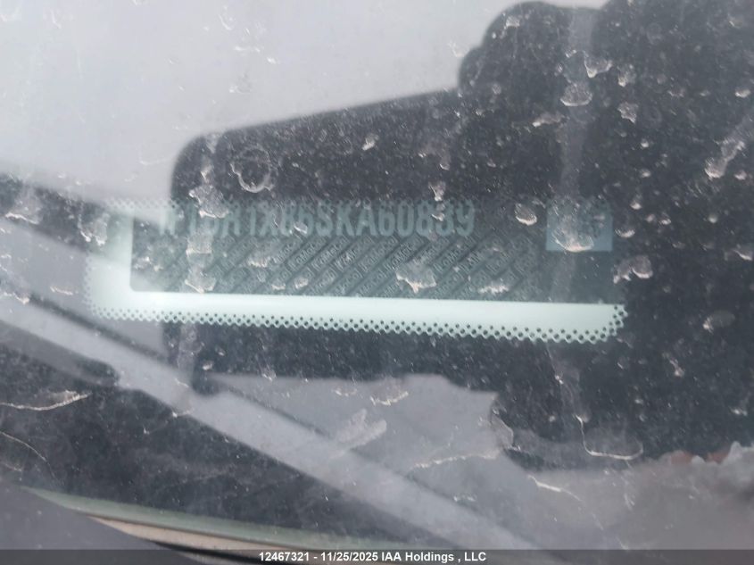 2025 Ford Transit T-250 VIN: 1FTBR1X86SKA60839 Lot: 12467321