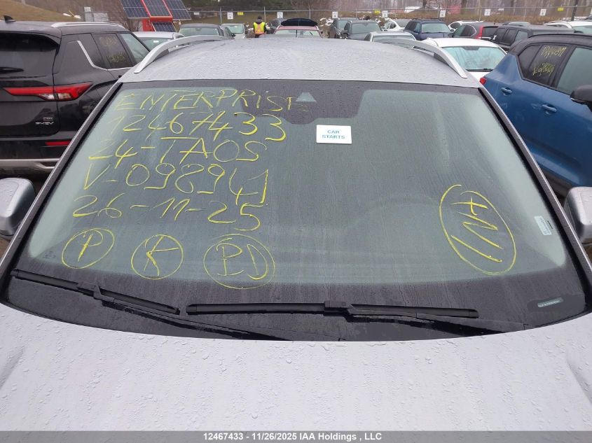 2024 Volkswagen Taos Se VIN: 3VVUX7B2XRM098941 Lot: 12467433