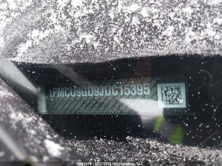 2018 Ford Escape Se VIN: 1FMCU9GD9JUC15395 Lot: 12467436