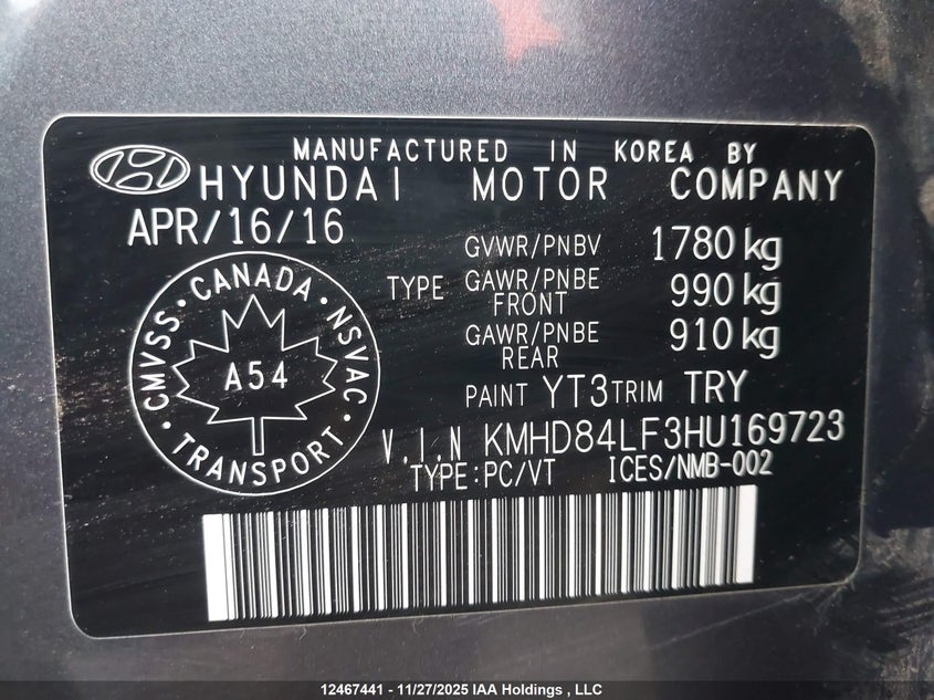KMHD84LF3HU169723 2017 HYUNDAI ELANTRA photo no. 9