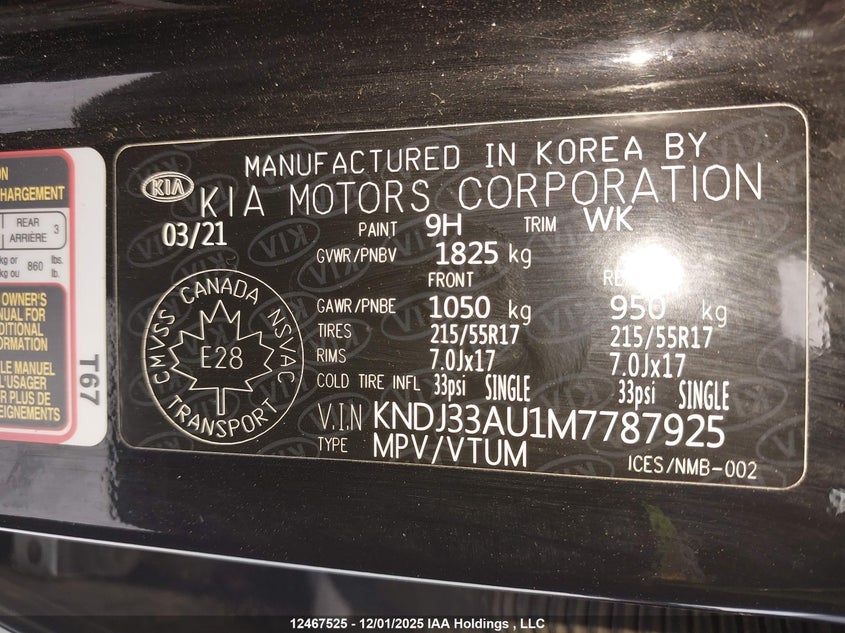 KNDJ33AU1M7787925 2021 KIA SOUL photo no. 9