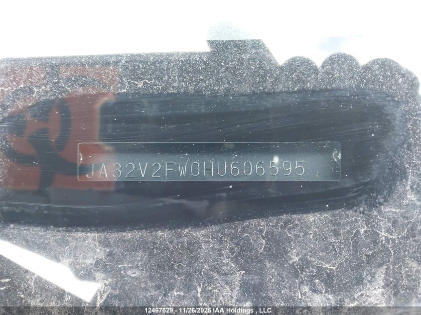 2017 Mitsubishi Lancer Es/Se/Sel VIN: JA32V2FW0HU606595 Lot: 12467529