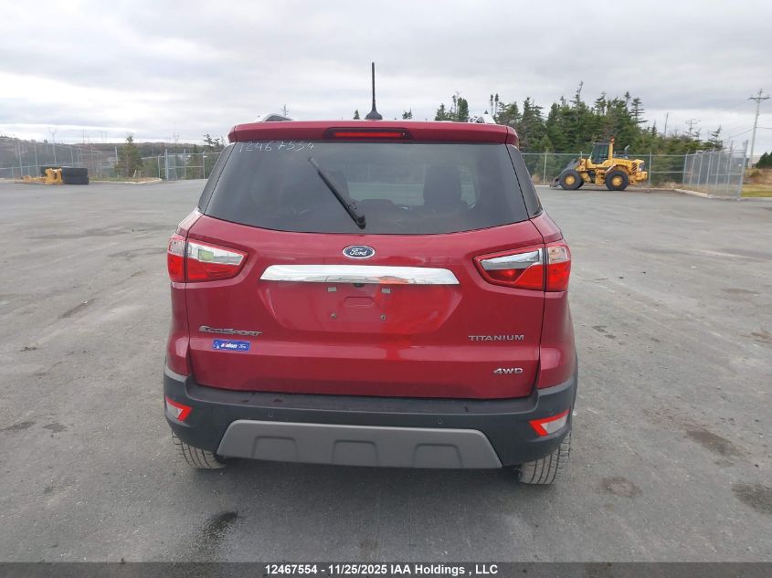 2021 Ford Ecosport Titanium VIN: MAJ6S3KL4MC438804 Lot: 12467554