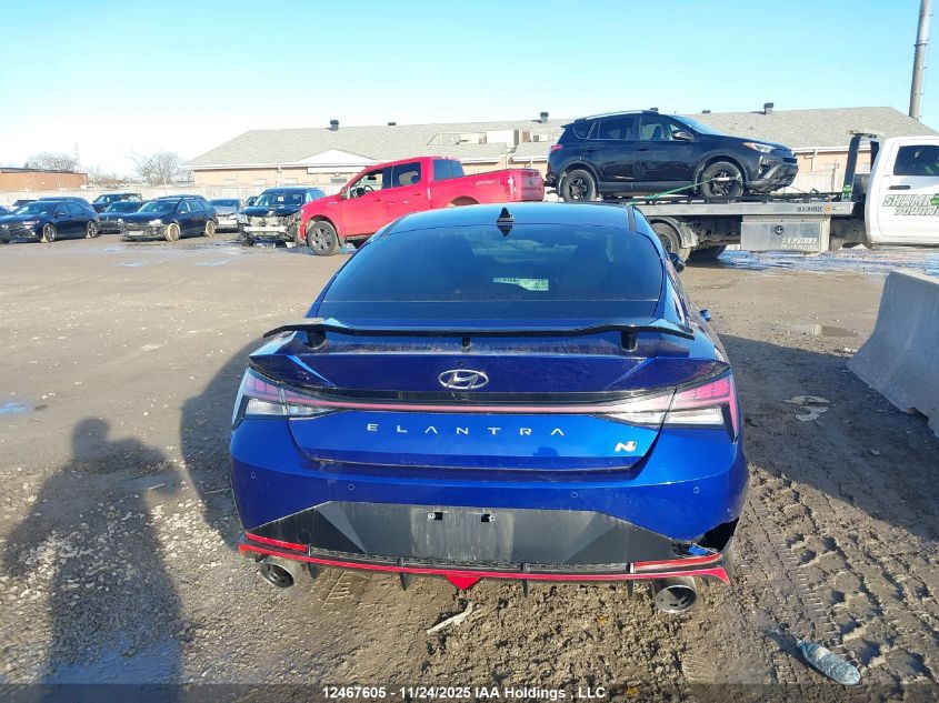 2022 Hyundai Elantra N Dct VIN: KMHLW4AK0NU001227 Lot: 12467605