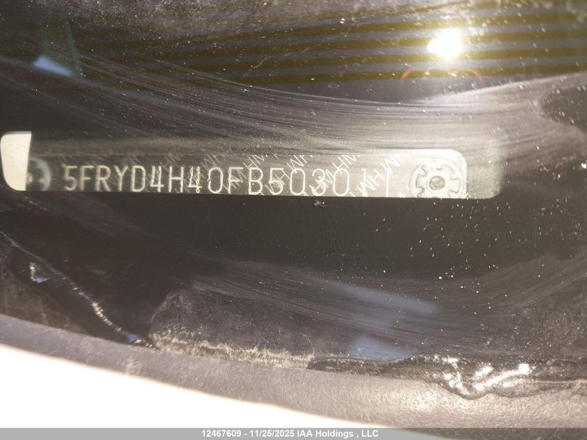 2015 Acura Mdx Technology VIN: 5FRYD4H40FB503011 Lot: 12467609