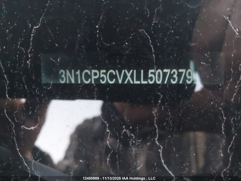 2020 Nissan Kicks Sv VIN: 3N1CP5CVXLL507379 Lot: 12450989X