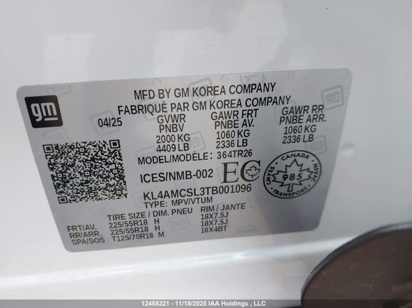 2026 Buick Encore Gx Preferred Awd VIN: KL4AMCSL3TB001096 Lot: 12458321X