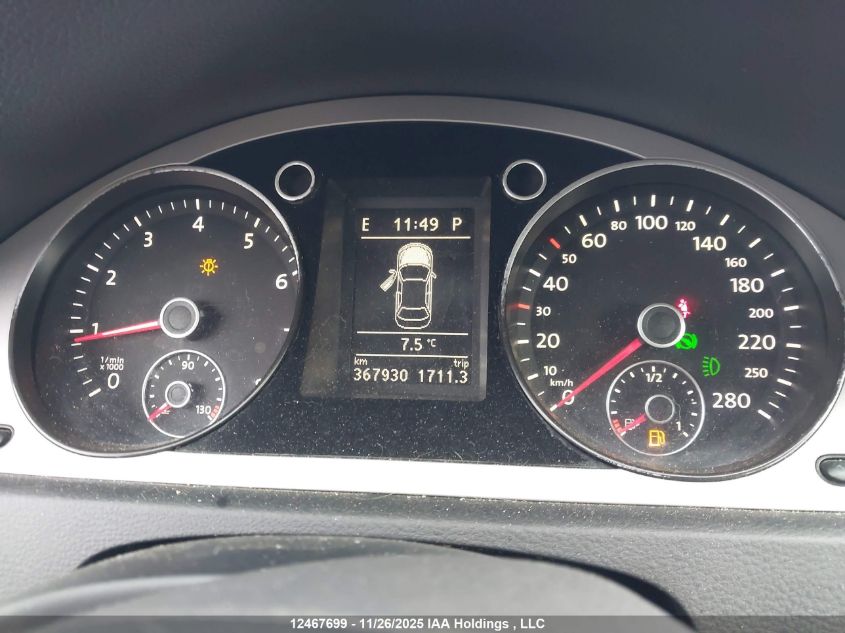 2011 Volkswagen Cc Sportline VIN: WVWMN9ANXBE712703 Lot: 12467699