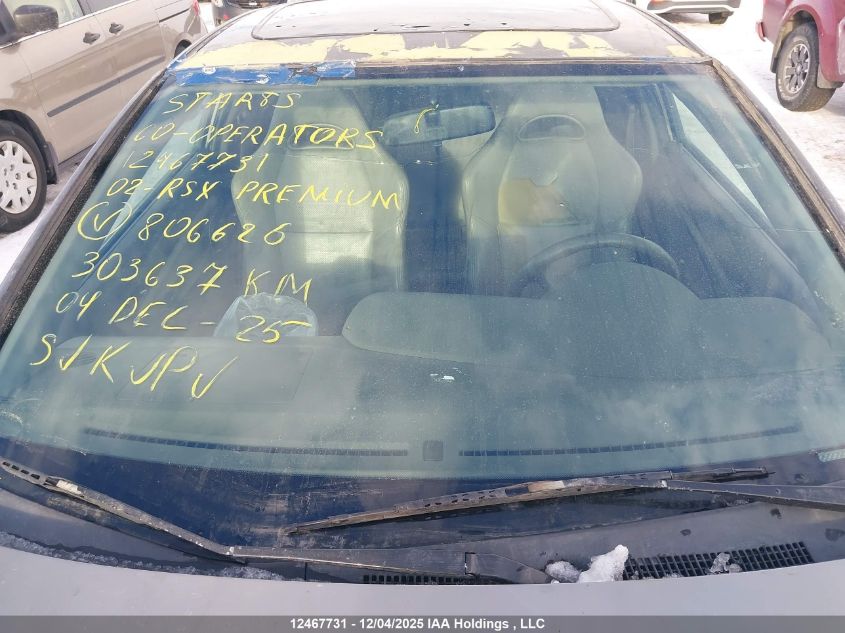 2002 Acura Rsx Premium VIN: JH4DC53862C806626 Lot: 12467731