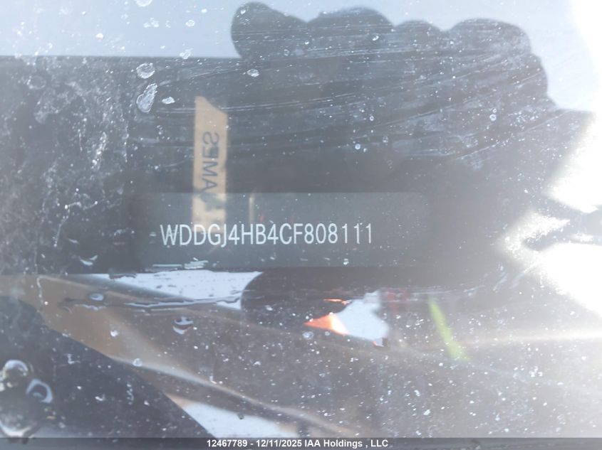 2012 Mercedes-Benz C 250 VIN: WDDGJ4HB4CF808111 Lot: 12467789