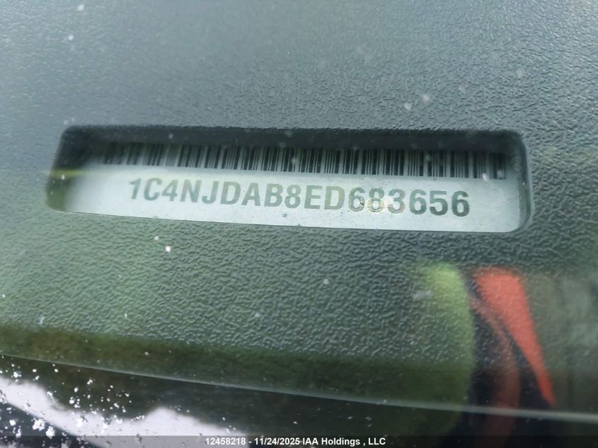 2014 Jeep Compass Sport/North VIN: 1C4NJDAB8ED683656 Lot: 12458218X