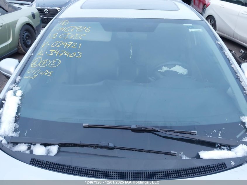 2015 Honda Civic Ex VIN: 2HGFB2F5XFH024721 Lot: 12467926