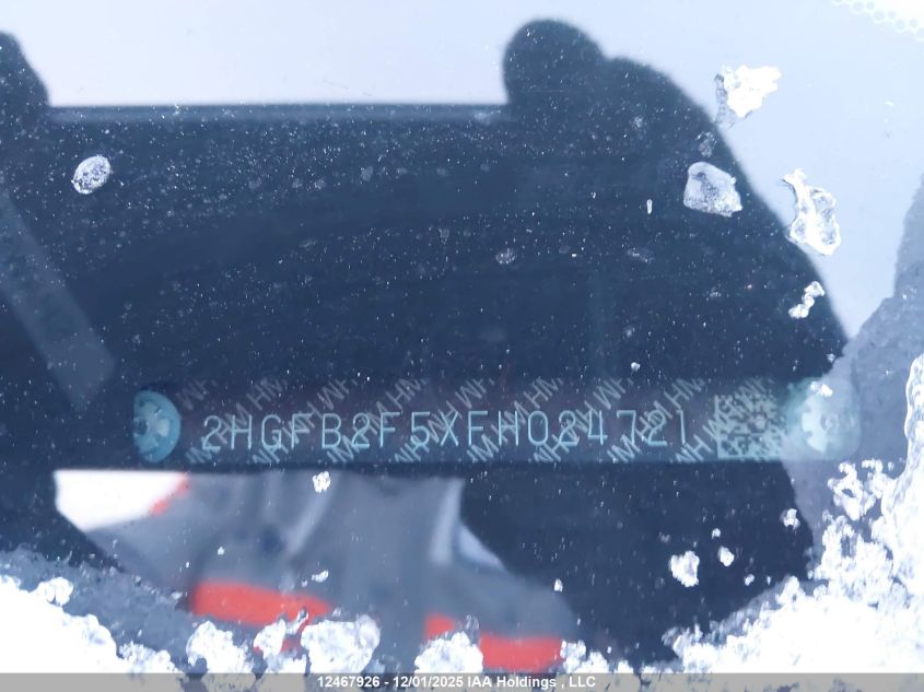 2015 Honda Civic Ex VIN: 2HGFB2F5XFH024721 Lot: 12467926