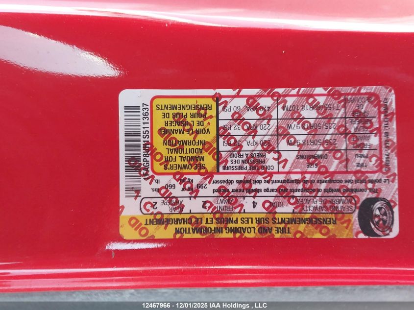 2025 Ford Mustang VIN: 1FAGP8UH1S5113637 Lot: 12467966