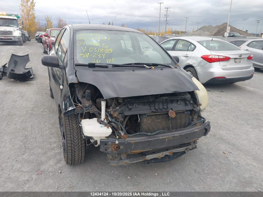 2007 Toyota Yaris Le/Rs VIN: JTDKT923575051888 Lot: 12434124X