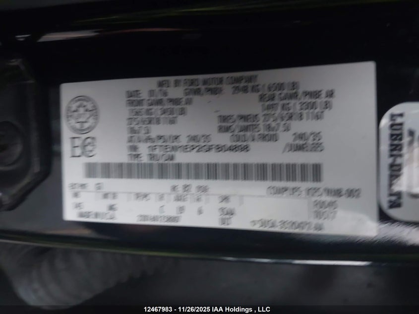 1FTEW1EP2GFB04898 2016 FORD F-150 photo no. 9