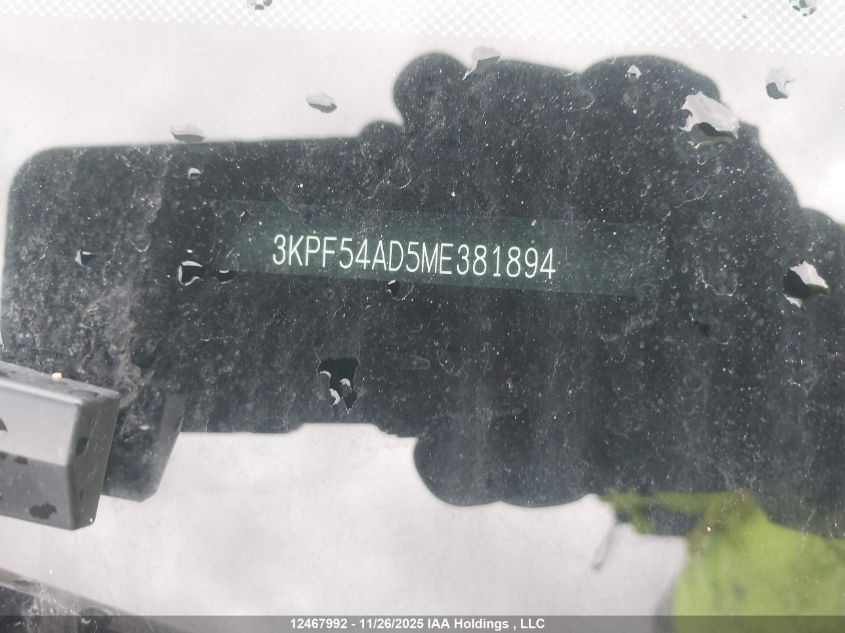 2021 Kia Forte Ex/Ex Premium/Ex+ VIN: 3KPF54AD5ME381894 Lot: 12467992