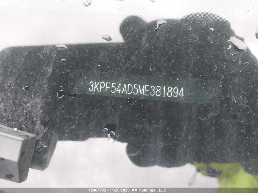 2021 Kia Forte Ex/Ex Premium/Ex+ VIN: 3KPF54AD5ME381894 Lot: 12467992