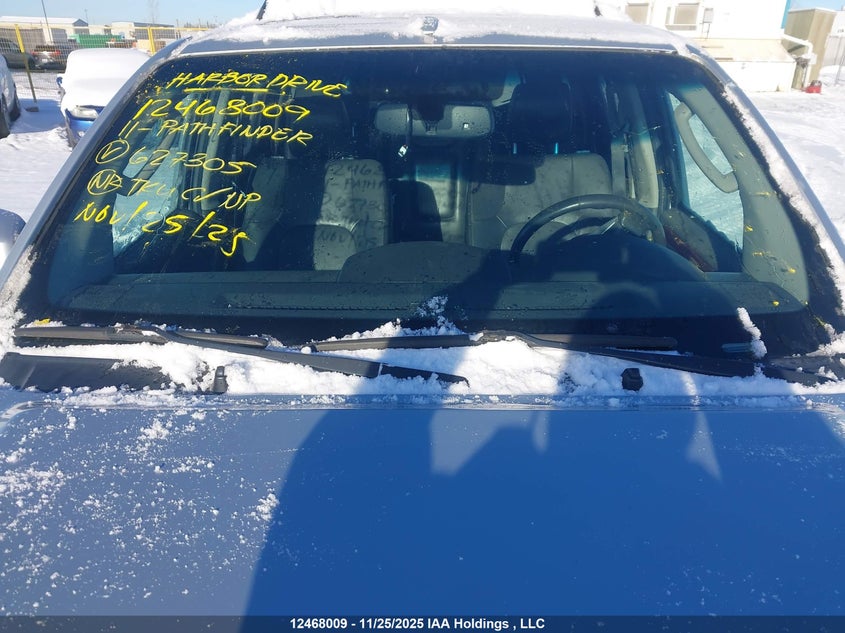 2011 Nissan Pathfinder Silver/Sv VIN: 5N1AR1NB0BC627305 Lot: 12468009