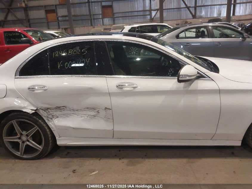 2015 Mercedes-Benz C 300 4Matic VIN: 55SWF4KBXFU005424 Lot: 12468025