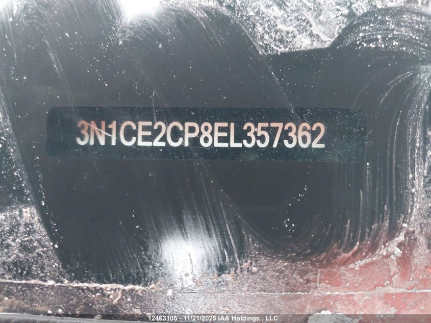 2014 Nissan Versa Note 1.6 S/1.6 Sl/1.6 Sv VIN: 3N1CE2CP8EL357362 Lot: 12463105X