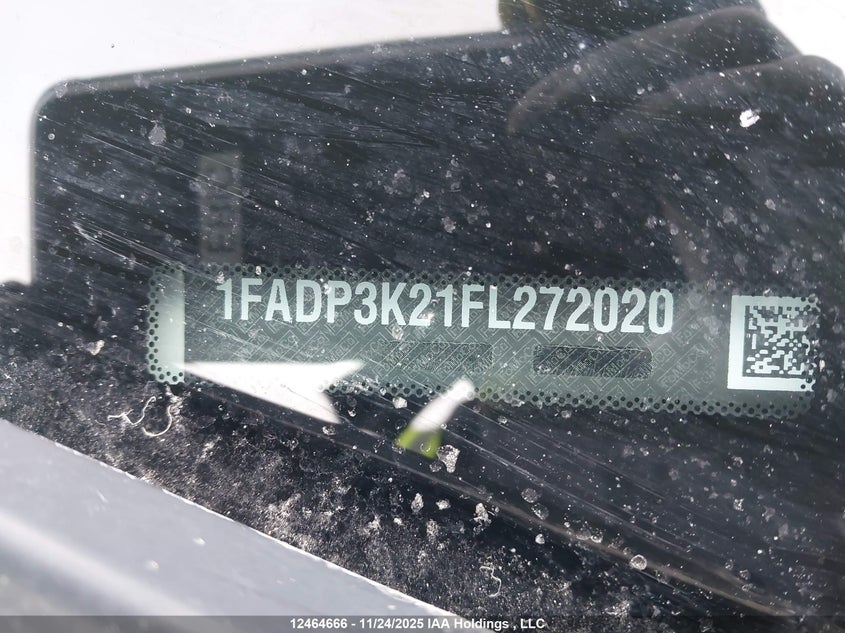 2015 Ford Focus Se VIN: 1FADP3K21FL272020 Lot: 12464666X
