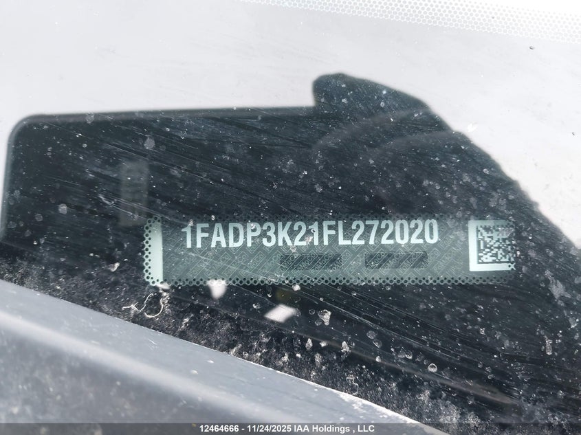 2015 Ford Focus Se VIN: 1FADP3K21FL272020 Lot: 12464666X