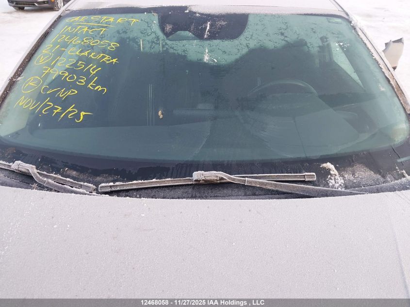 2021 Hyundai Elantra Sel VIN: KMHLM4AG5MU122514 Lot: 12468058