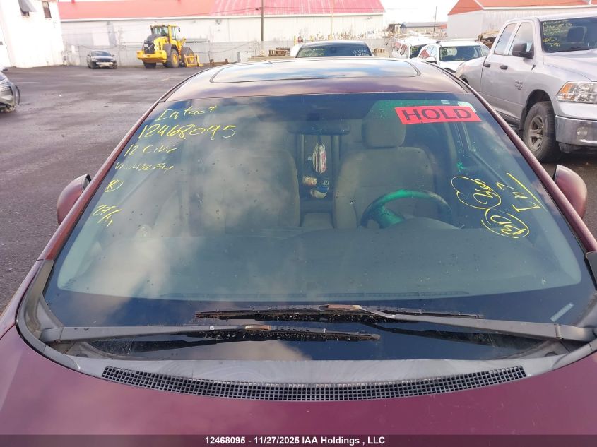 2012 Honda Civic VIN: 2HGFB2E50CH043274 Lot: 12468095