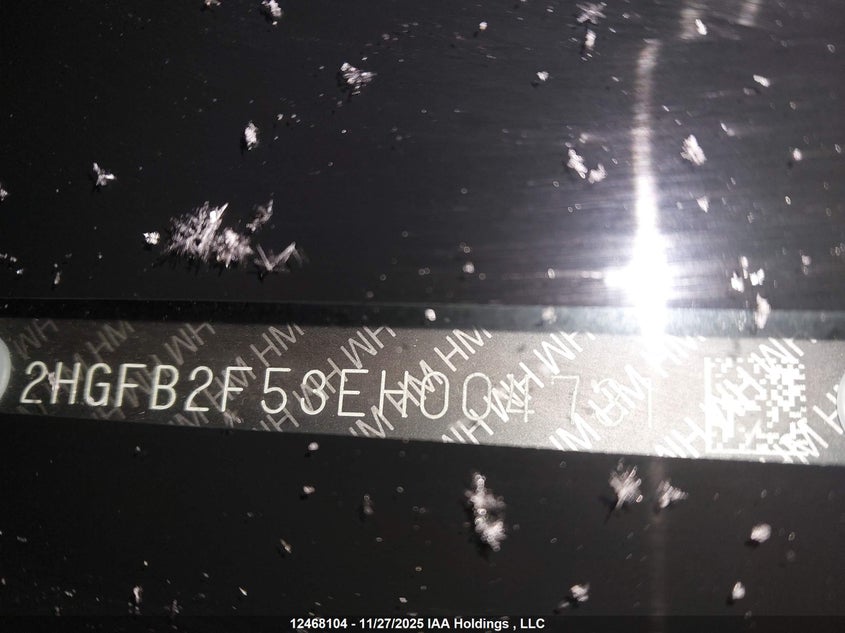 2014 Honda Civic Ex VIN: 2HGFB2F53EH004731 Lot: 12468104