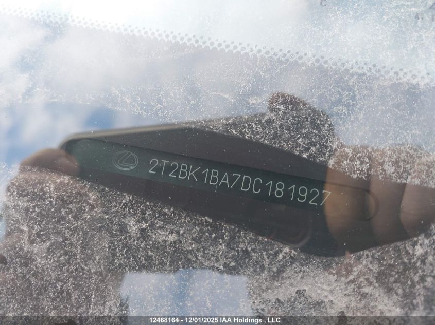 2013 Lexus Rx 350/Base/F Sport VIN: 2T2BK1BA7DC181927 Lot: 12468164