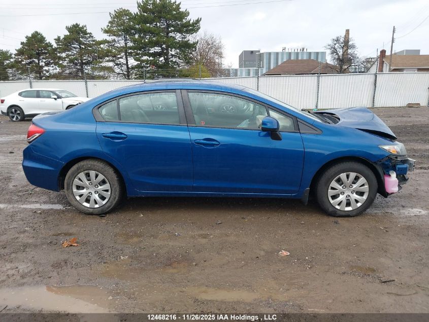 2013 Honda Civic Lx VIN: 2HGFB2F4XDH000780 Lot: 12468216