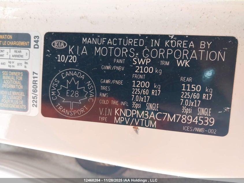 KNDPM3AC7M7894539 2021 KIA SPORTAGE photo no. 9