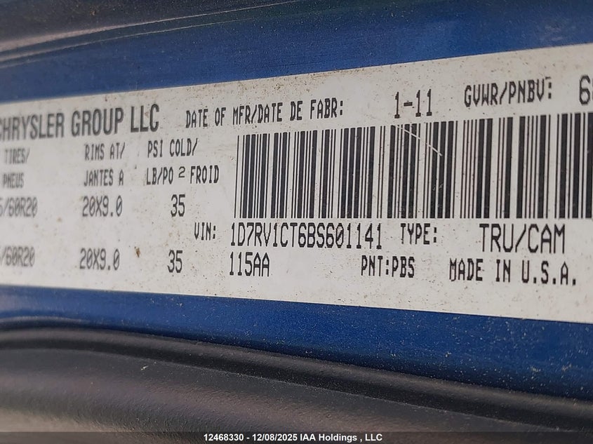 1D7RV1CT6BS601141 2011 RAM  photo no. 9