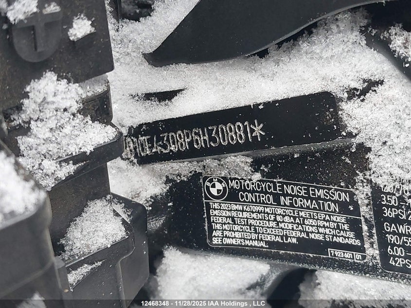 2023 BMW S 1000 Xr VIN: WB10E4308P6H30881 Lot: 12468348