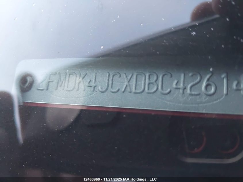 2013 Ford Edge Sel VIN: 2FMDK4JCXDBC42614 Lot: 12463960X