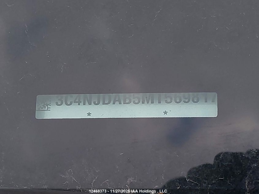 2021 Jeep Compass Upland VIN: 3C4NJDAB5MT569817 Lot: 12468373