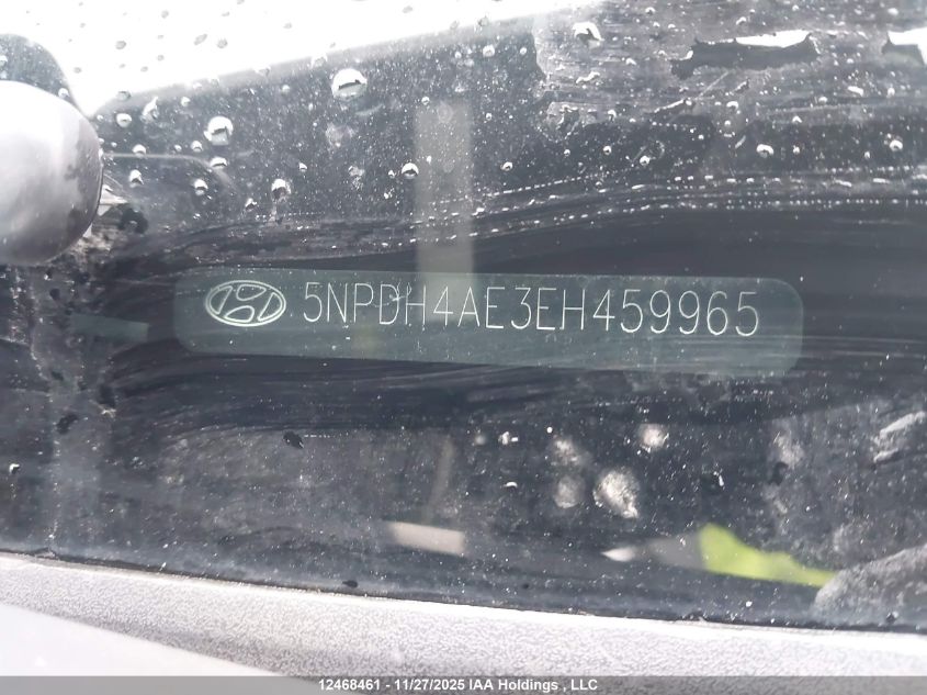 2014 Hyundai Elantra Se/Sport/Limited VIN: 5NPDH4AE3EH459965 Lot: 12468461