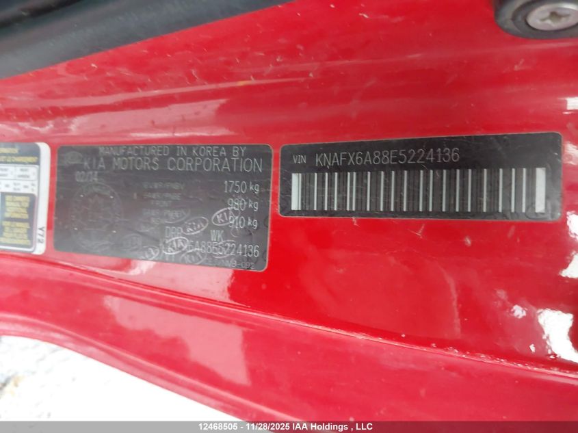 2014 Kia Forte Ex VIN: KNAFX6A88E5224136 Lot: 12468505