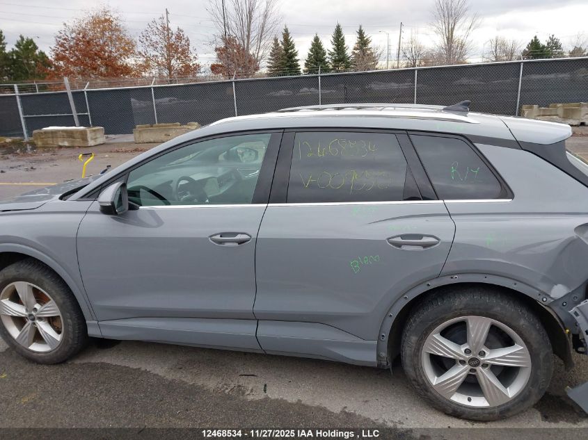 2024 Audi Q4 E-Tron 50 VIN: WA1G2AFZ8RP009550 Lot: 12468534