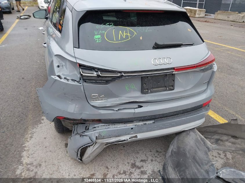 2024 Audi Q4 E-Tron 50 VIN: WA1G2AFZ8RP009550 Lot: 12468534