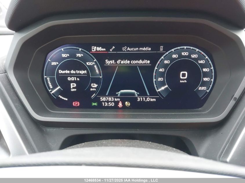 2024 Audi Q4 E-Tron 50 VIN: WA1G2AFZ8RP009550 Lot: 12468534