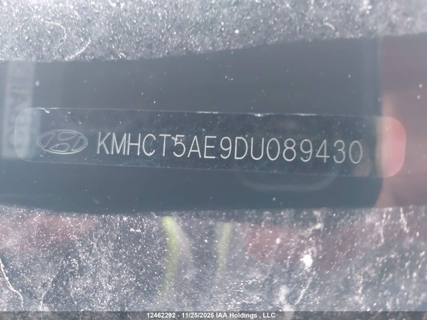 2013 Hyundai Accent Gl VIN: KMHCT5AE9DU089430 Lot: 12462292X