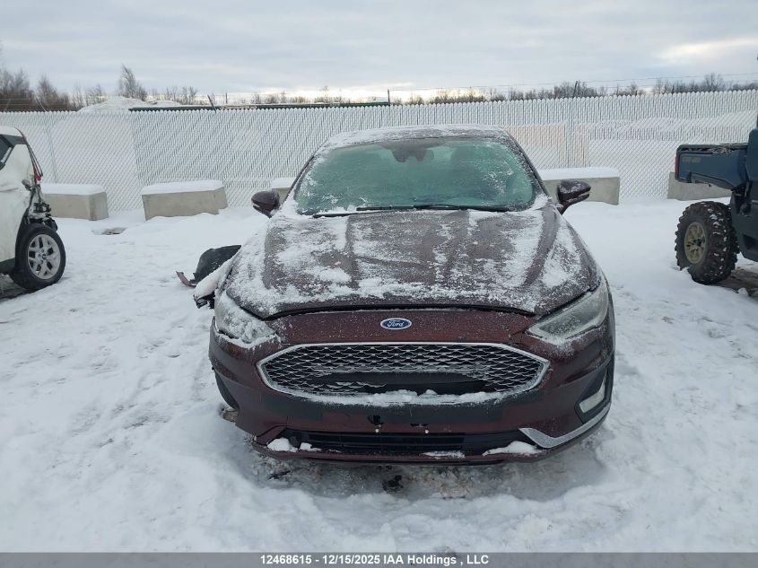 2019 Ford Fusion Hybrid Titanium VIN: 3FA6P0RU6KR211708 Lot: 12468615